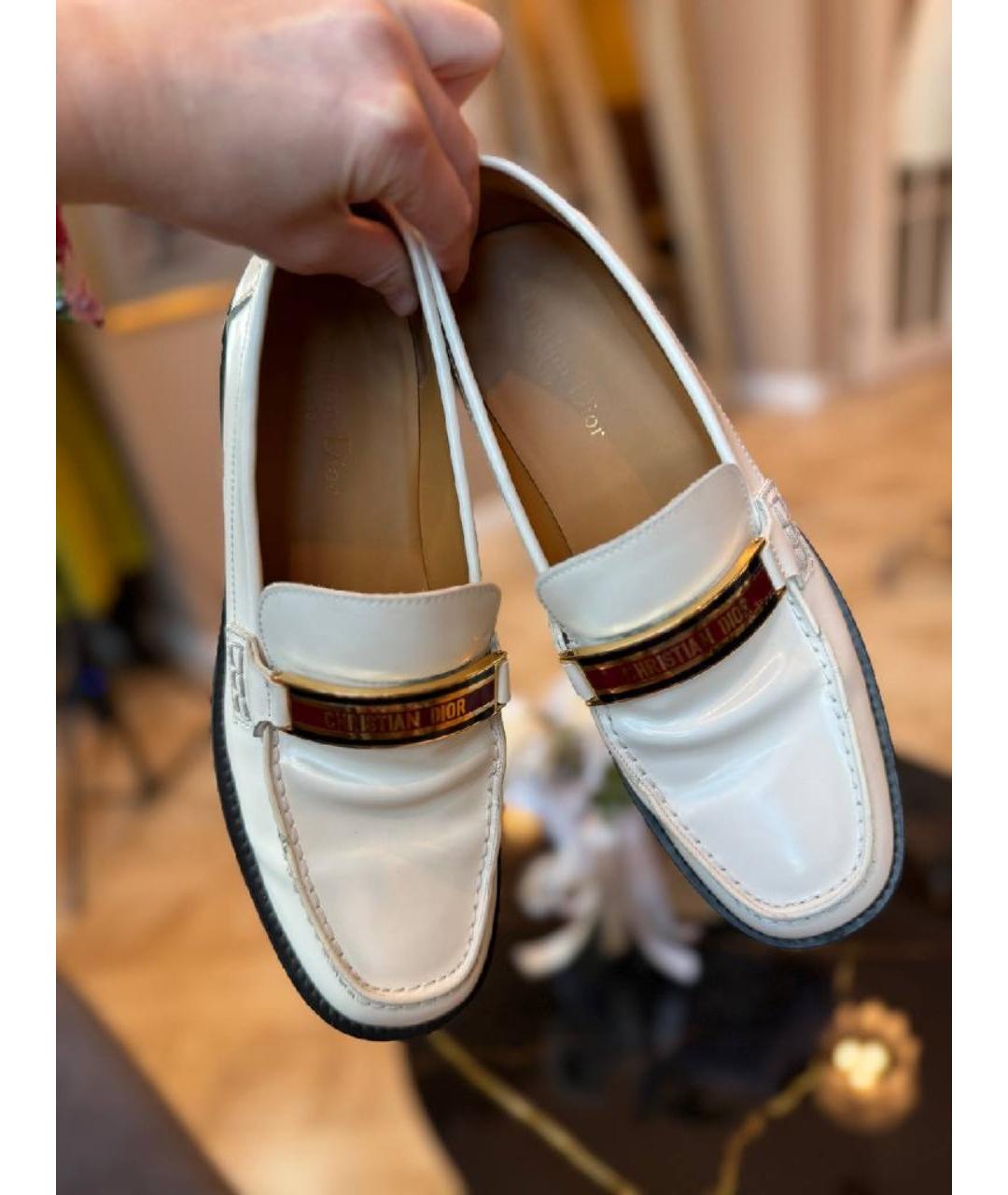 CHRISTIAN DIOR Белые лоферы, фото 4