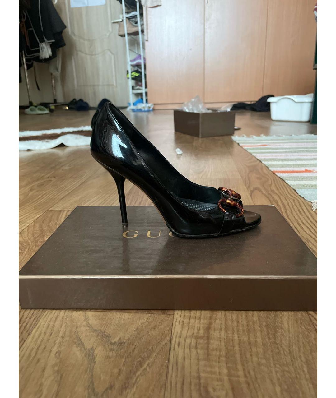 GUCCI Черные туфли из лакированной кожи, фото 9