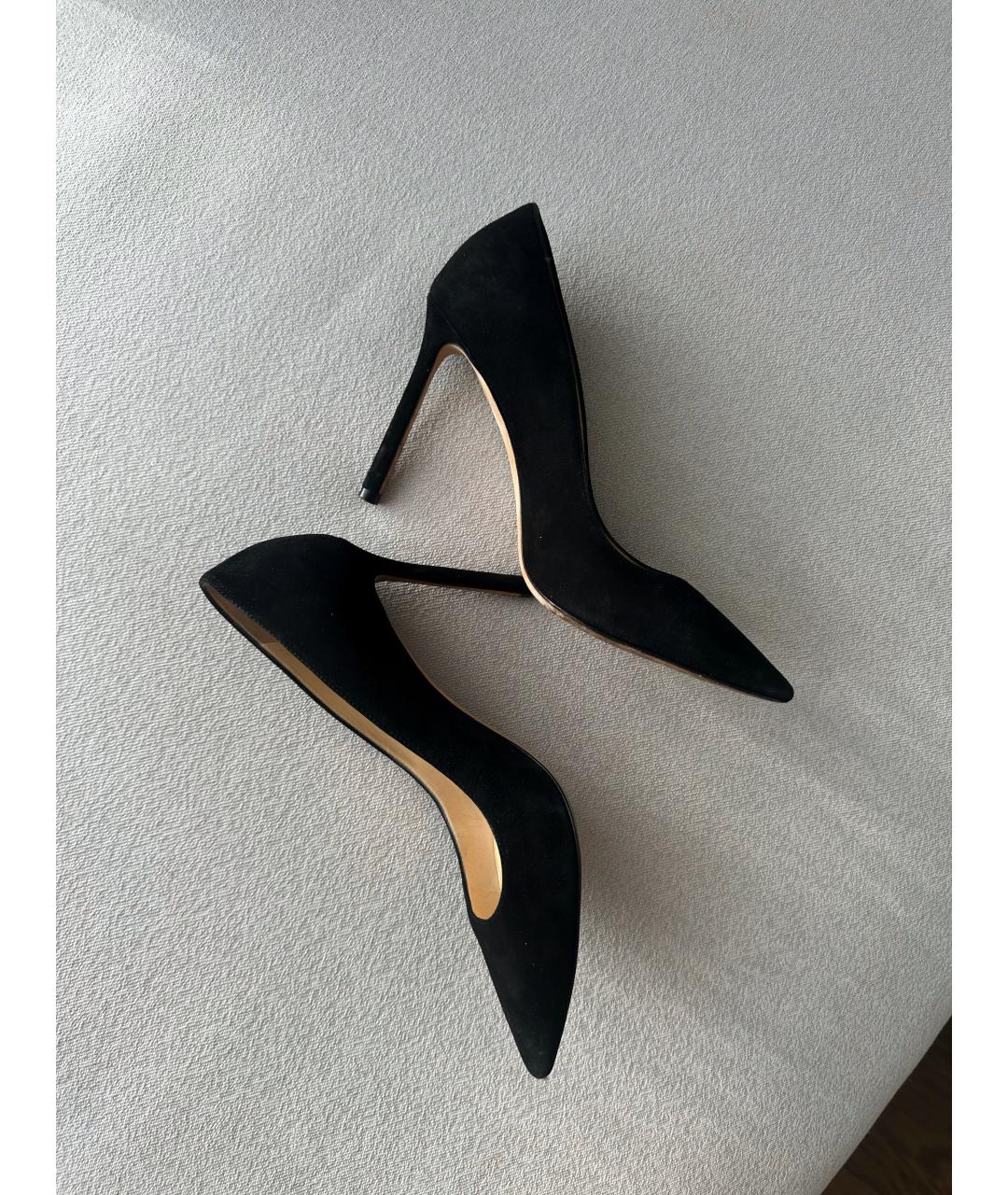 JIMMY CHOO Черные замшевые туфли, фото 6