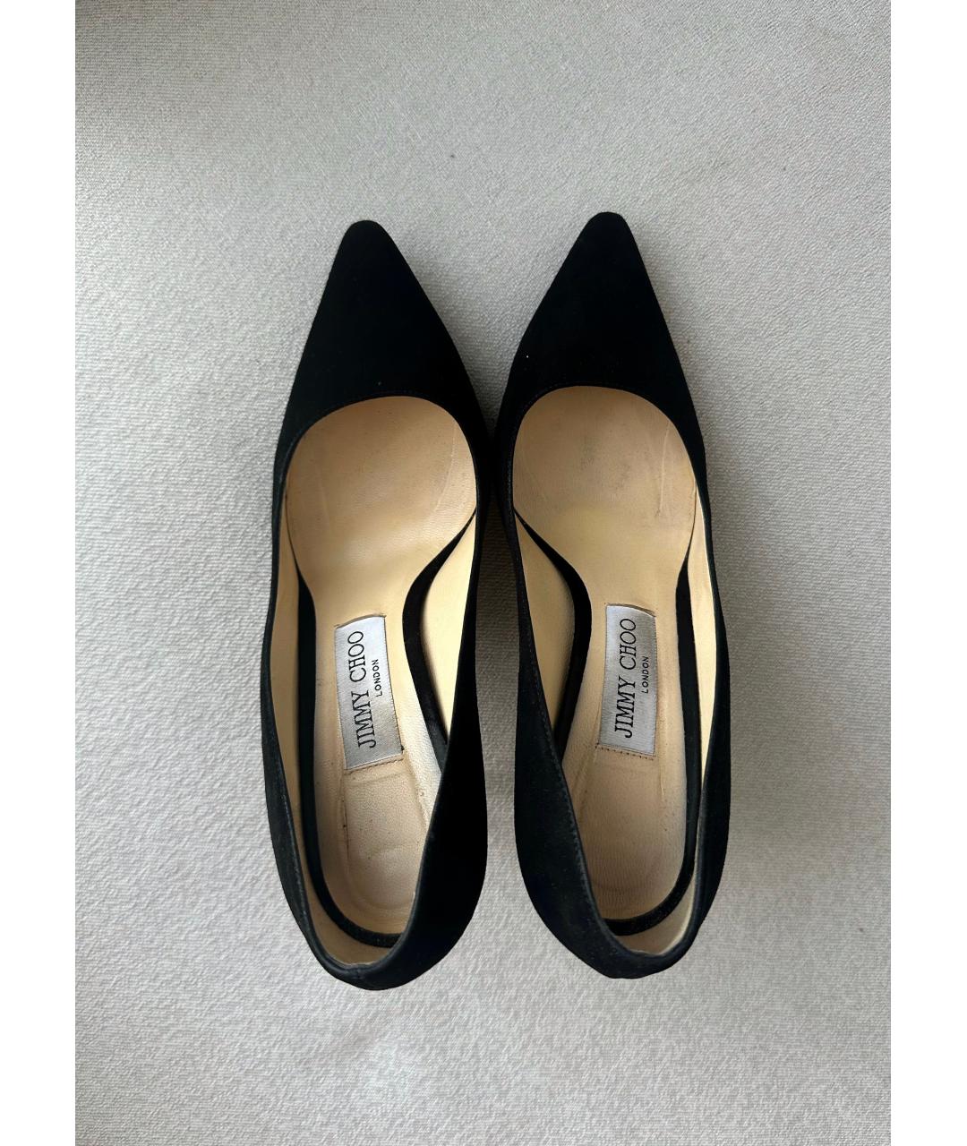 JIMMY CHOO Черные замшевые туфли, фото 3