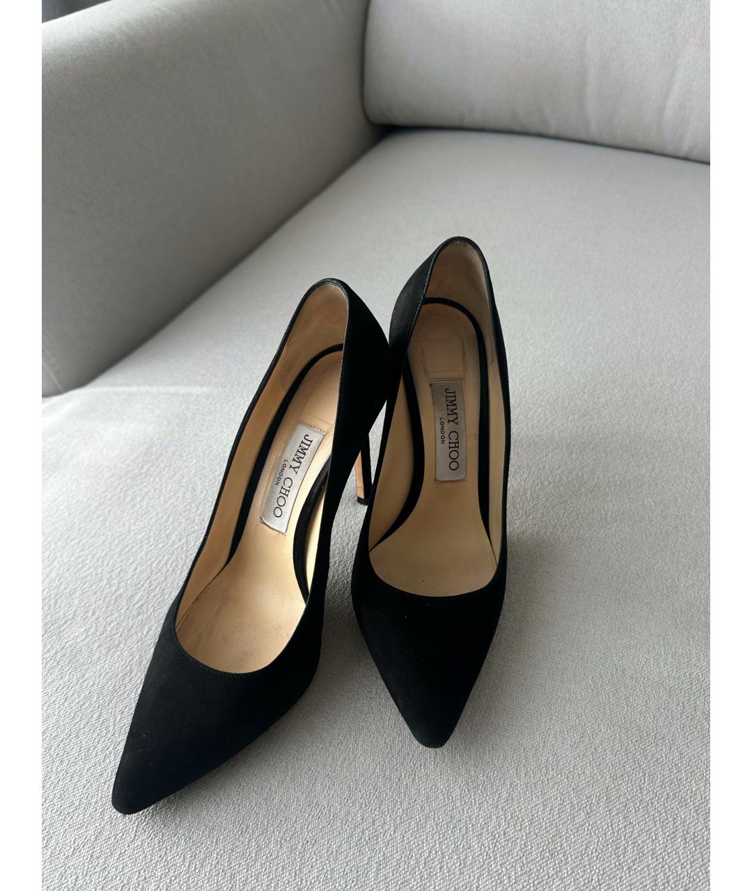 JIMMY CHOO Черные замшевые туфли, фото 2