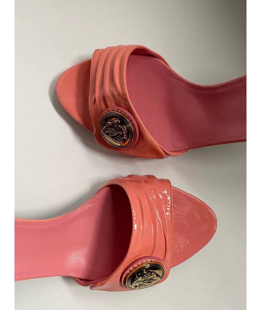 GUCCI Коралловые мюли из лакированной кожи, фото 8