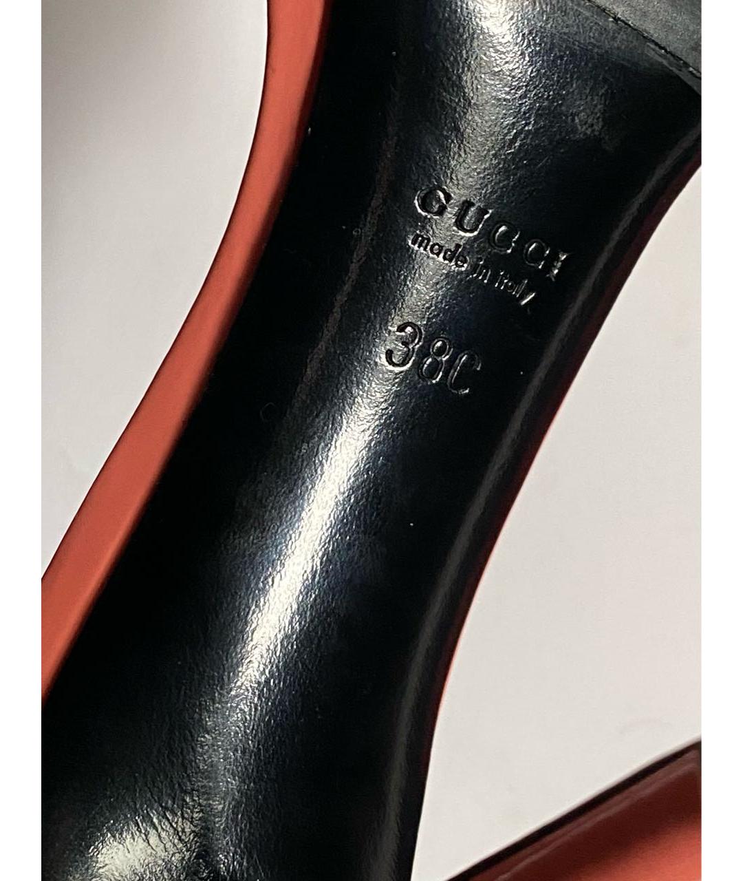 GUCCI Коралловые мюли из лакированной кожи, фото 6