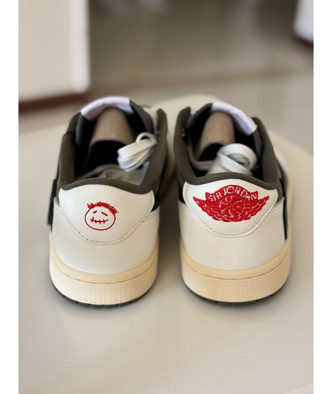 NIKE Хаки кожаные кроссовки, фото 4