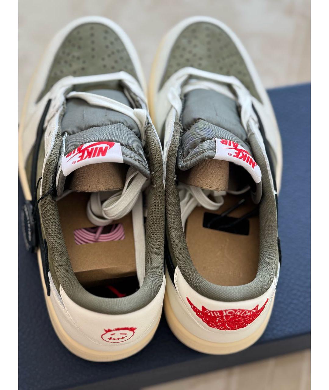 NIKE Хаки кожаные кроссовки, фото 3