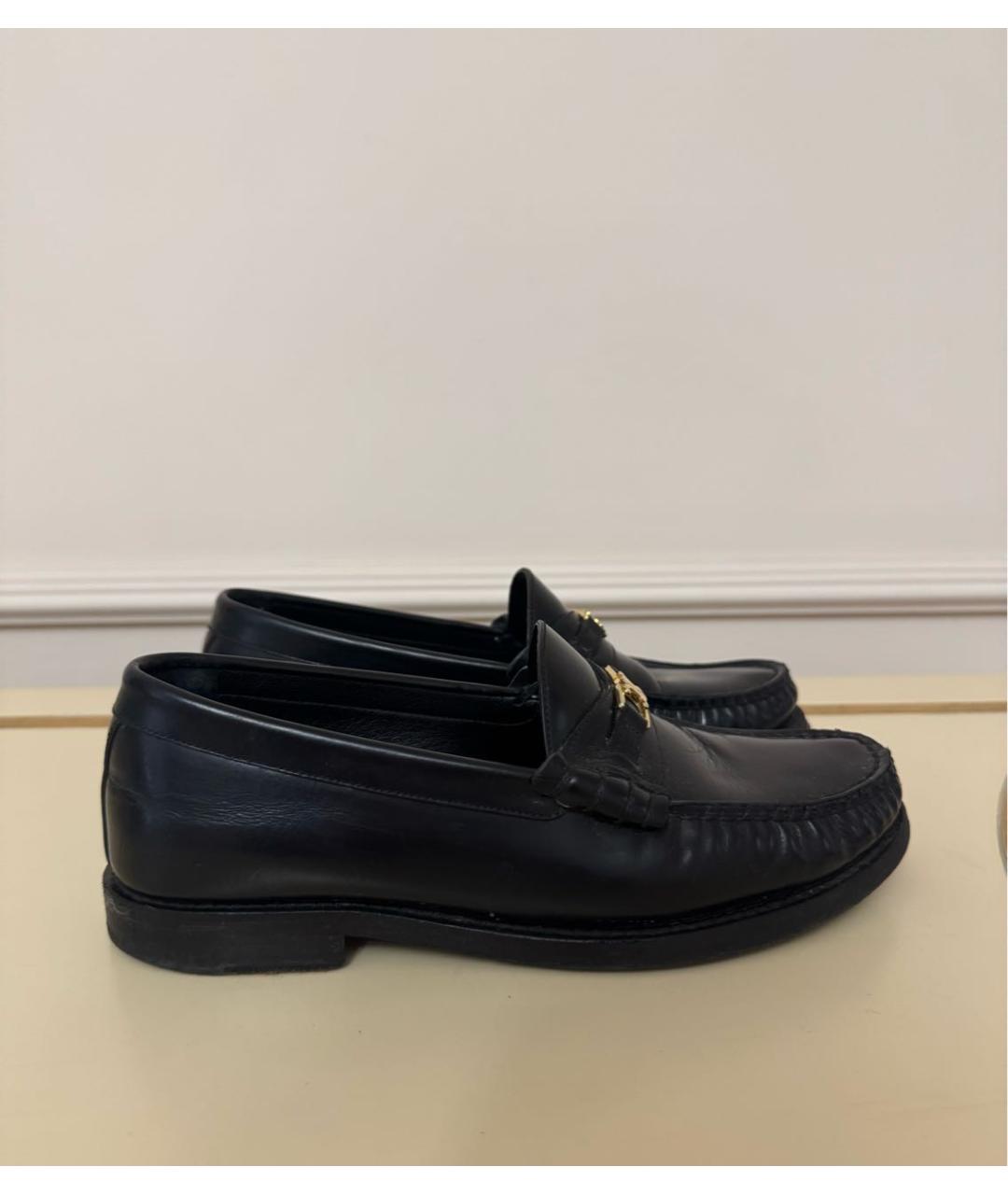 CELINE Черные кожаные лоферы, фото 5