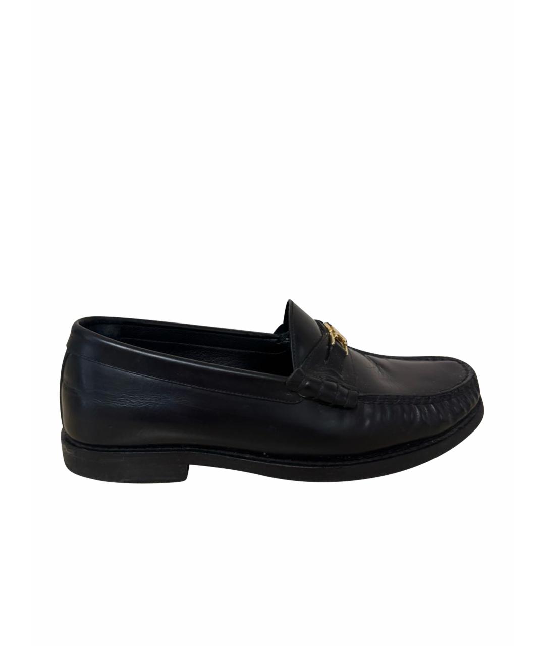 CELINE Черные кожаные лоферы, фото 1