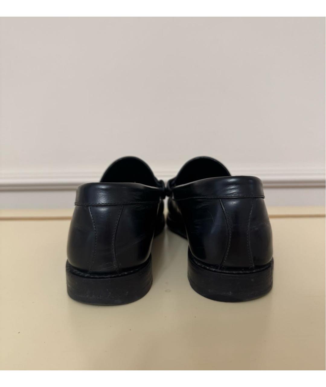 CELINE Черные кожаные лоферы, фото 4