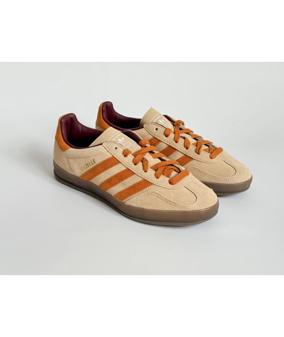 ADIDAS Бежевые замшевые кроссовки, фото 5