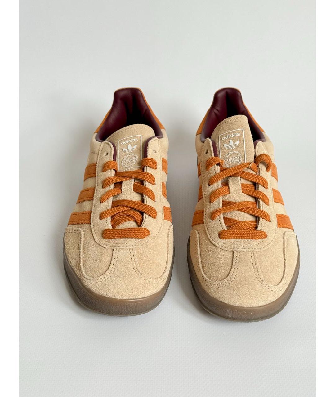 ADIDAS Бежевые замшевые кроссовки, фото 2