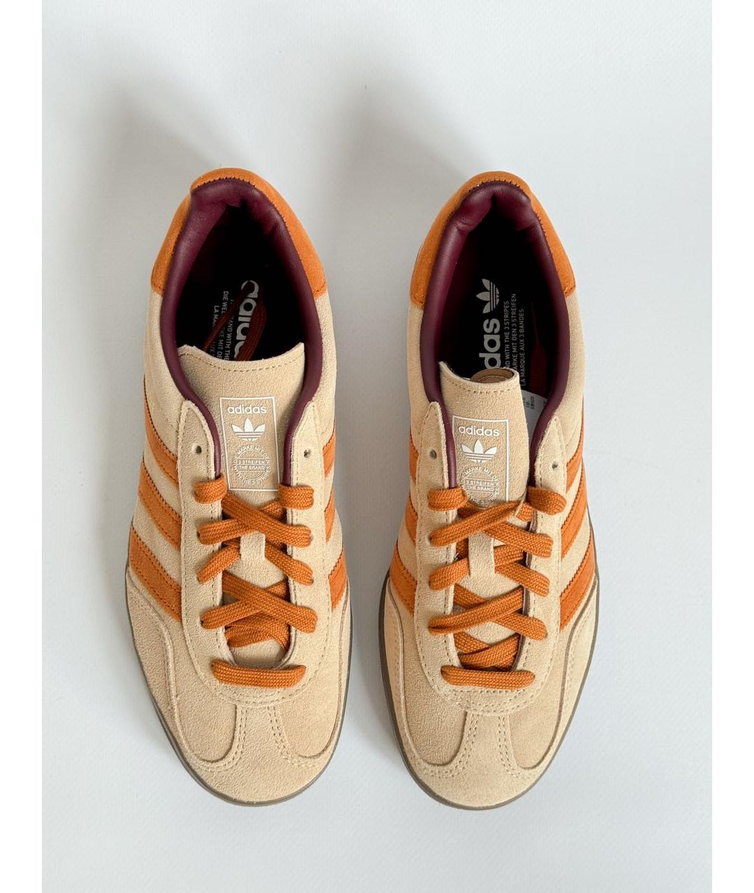 ADIDAS Бежевые замшевые кроссовки, фото 3