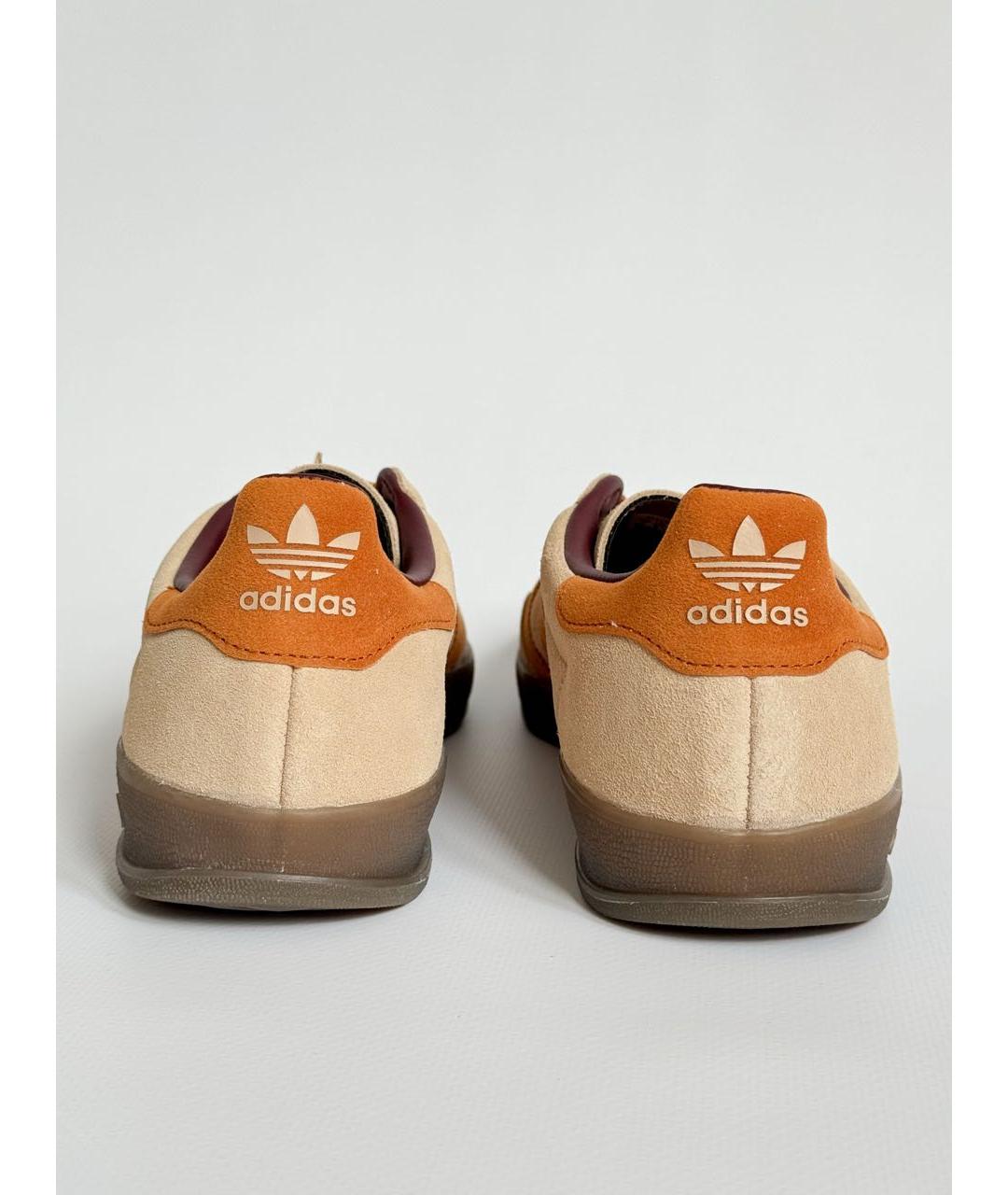 ADIDAS Бежевые замшевые кроссовки, фото 4