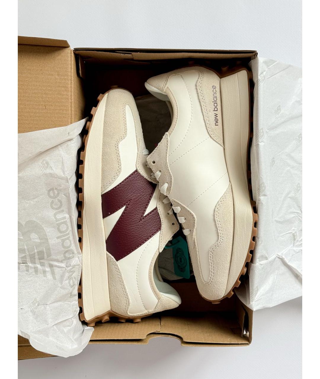 NEW BALANCE Белые замшевые кроссовки, фото 5
