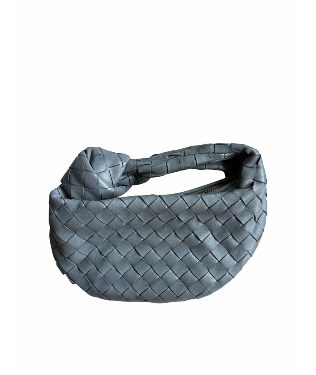 BOTTEGA VENETA Серая кожаная сумка с короткими ручками, фото 1