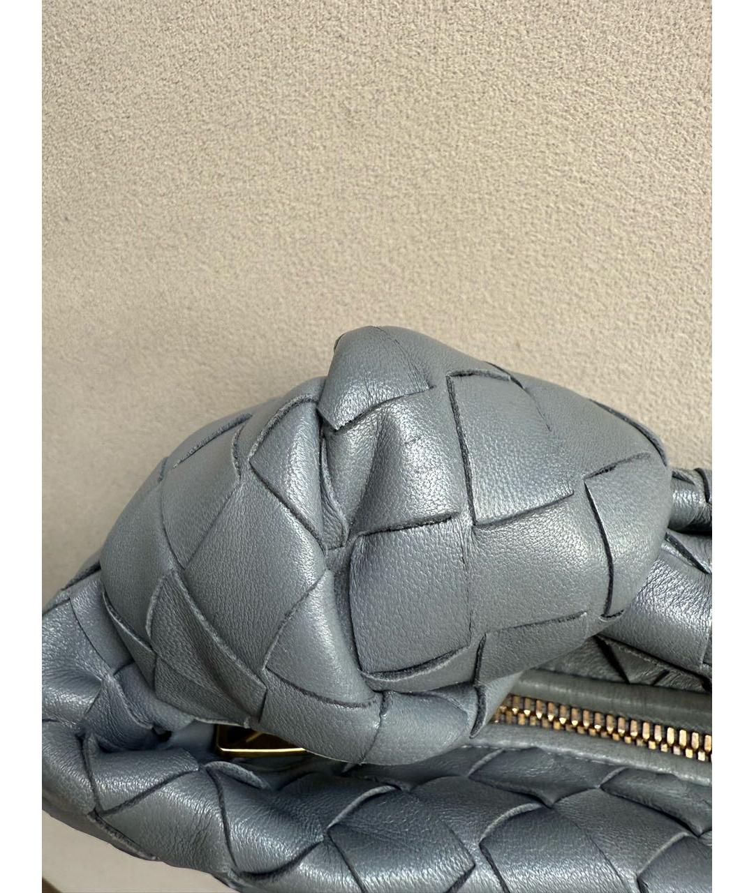 BOTTEGA VENETA Серая кожаная сумка с короткими ручками, фото 3