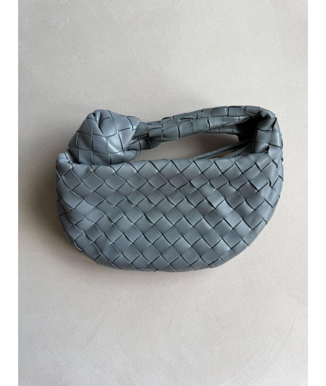 BOTTEGA VENETA Серая кожаная сумка с короткими ручками, фото 5