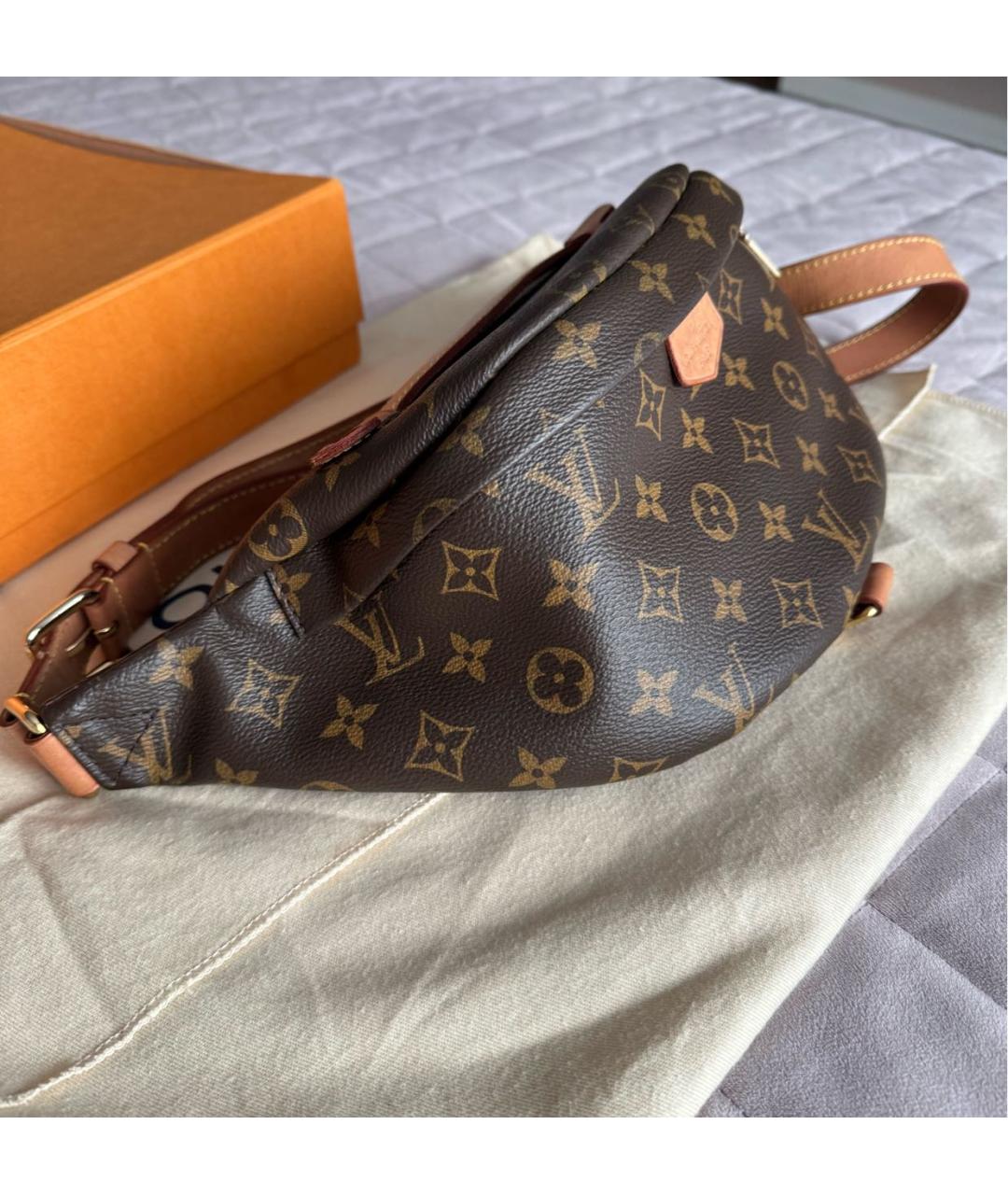 LOUIS VUITTON Коричневая поясная сумка, фото 2