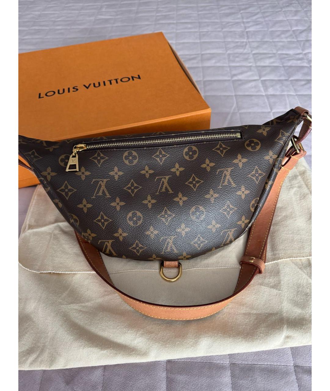 LOUIS VUITTON Коричневая поясная сумка, фото 3