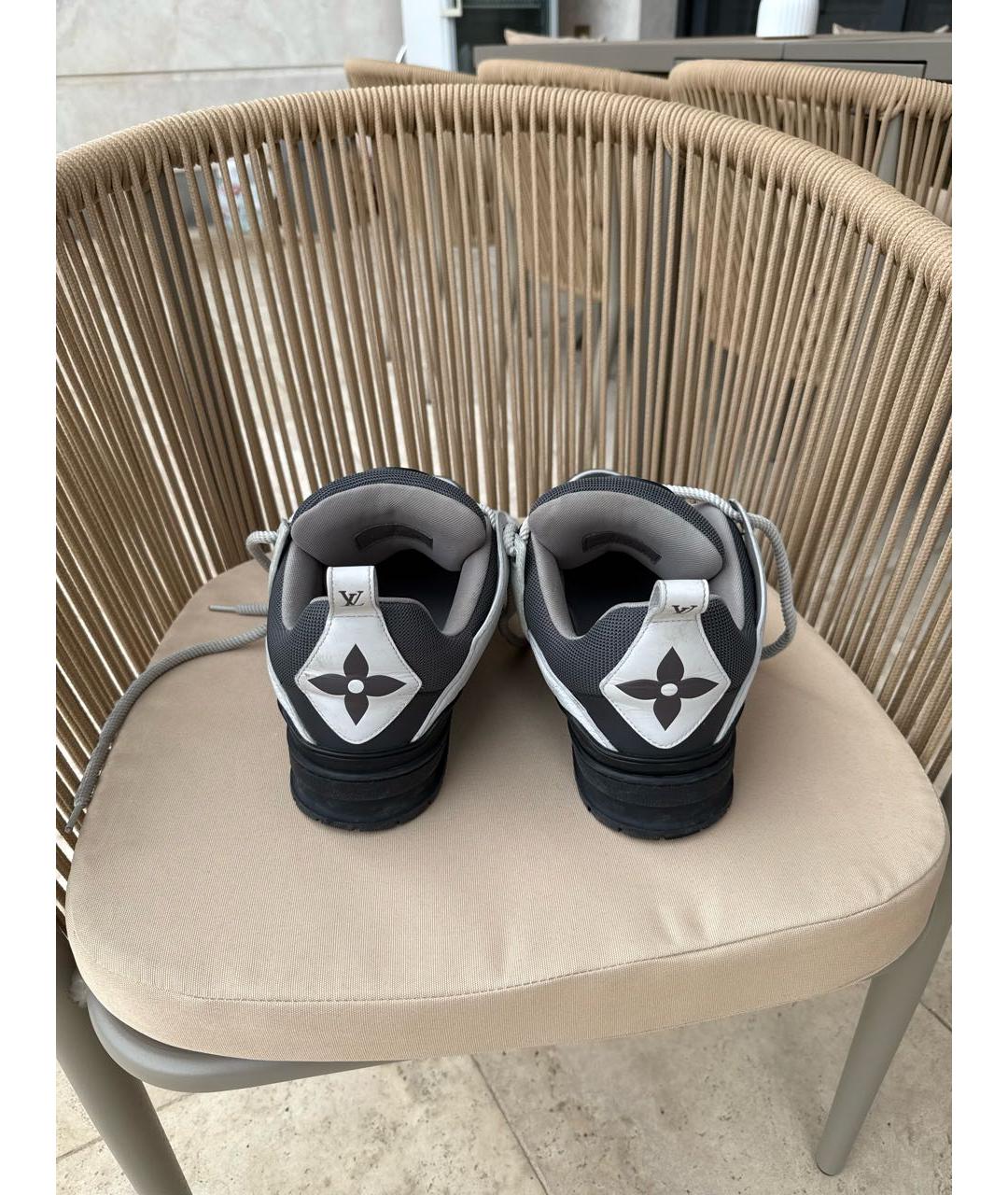 LOUIS VUITTON Антрацитовые высокие кроссовки / кеды, фото 4