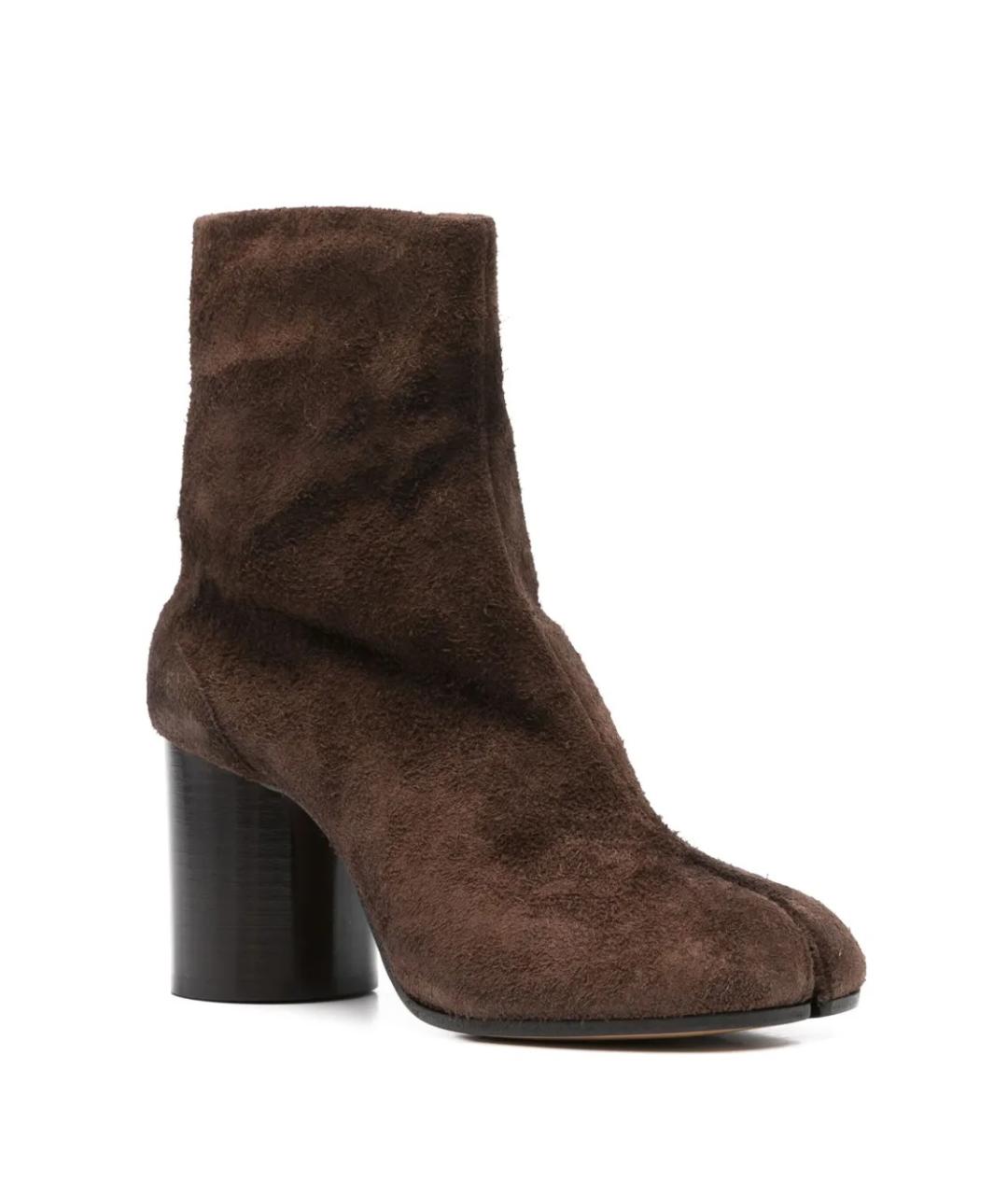 MAISON MARGIELA Коричневые кожаные ботильоны, фото 2