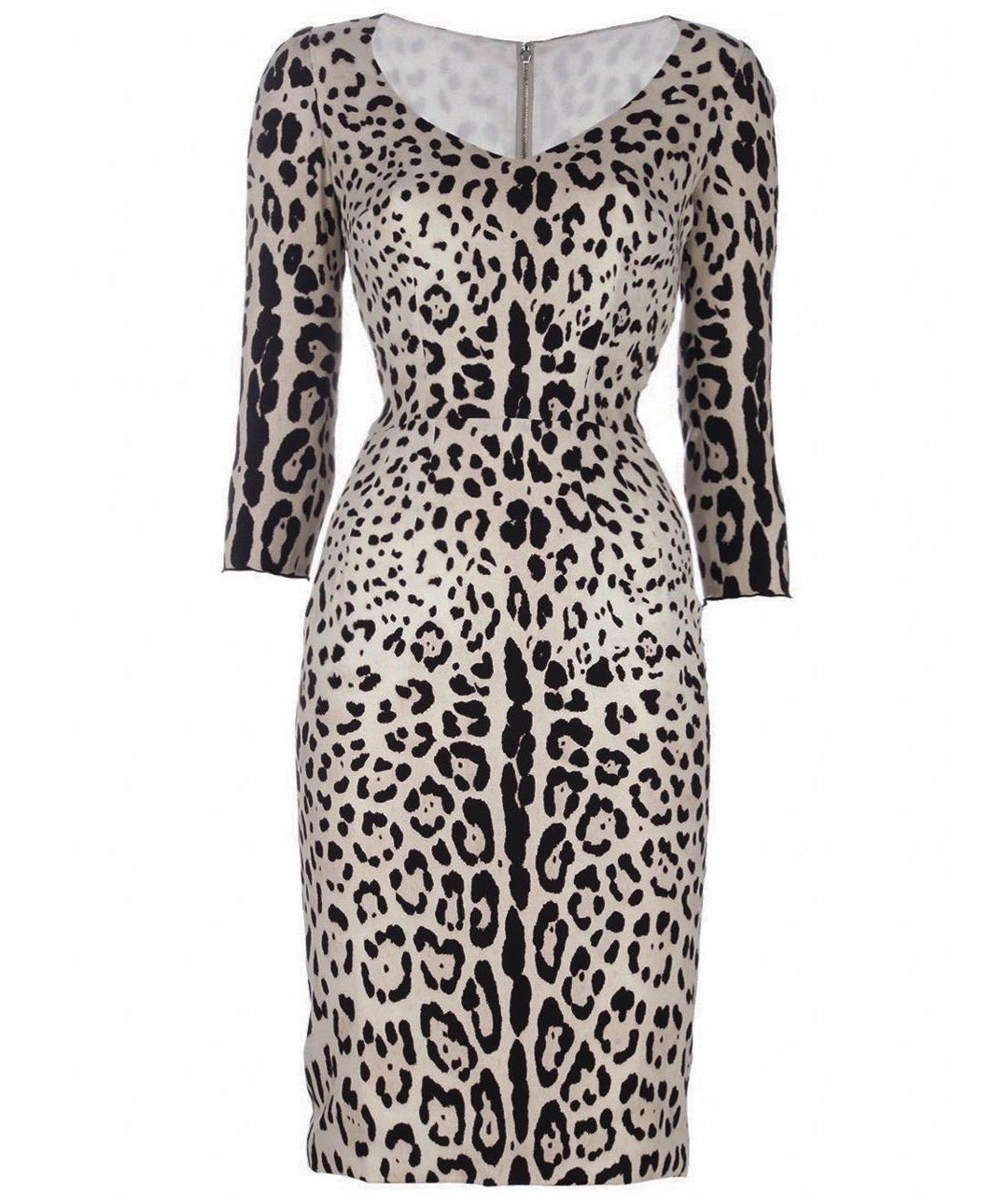DOLCE&GABBANA Мульти шелковое коктейльное платье, фото 1