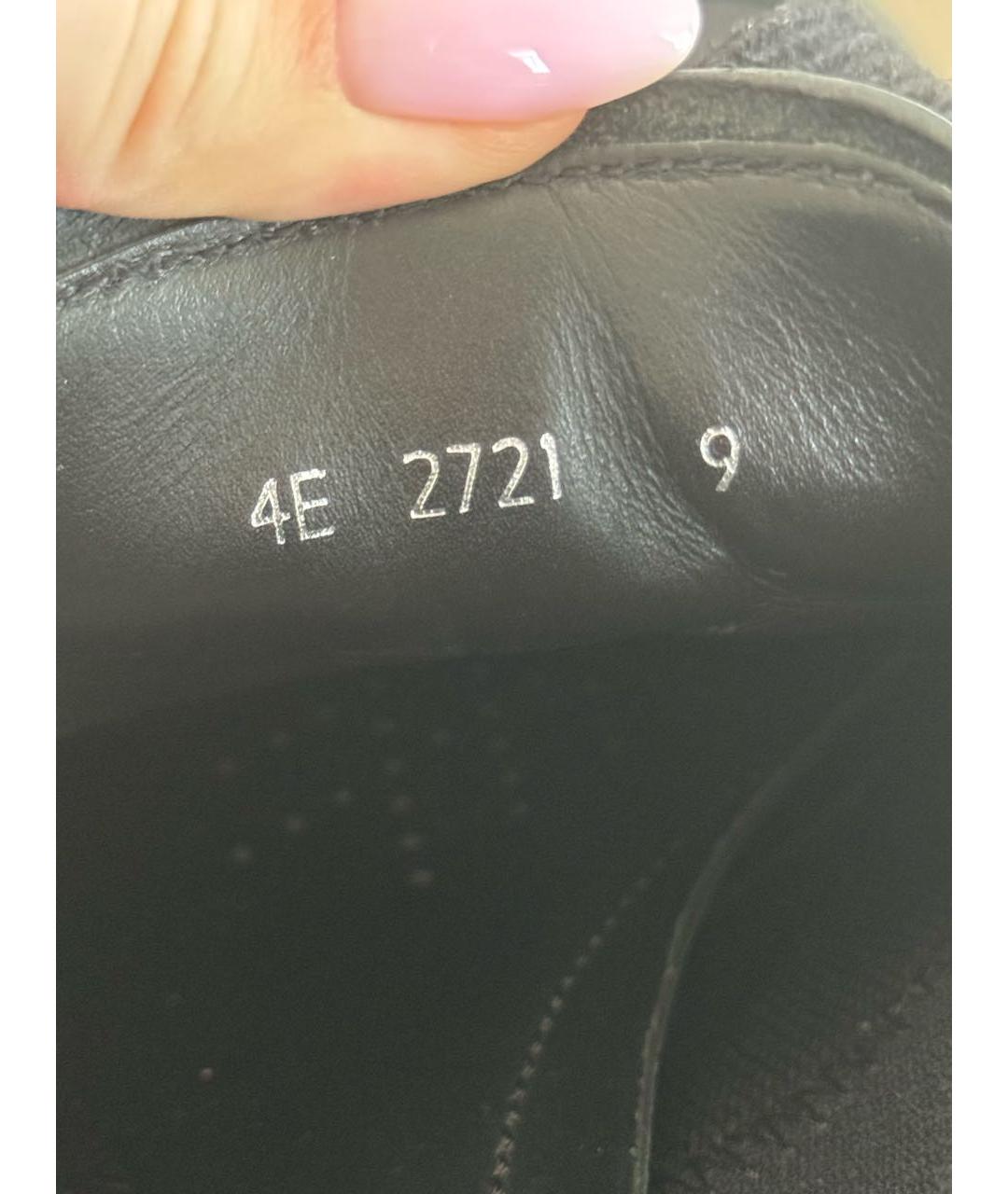 PRADA Черные кожаные низкие кроссовки / кеды, фото 5