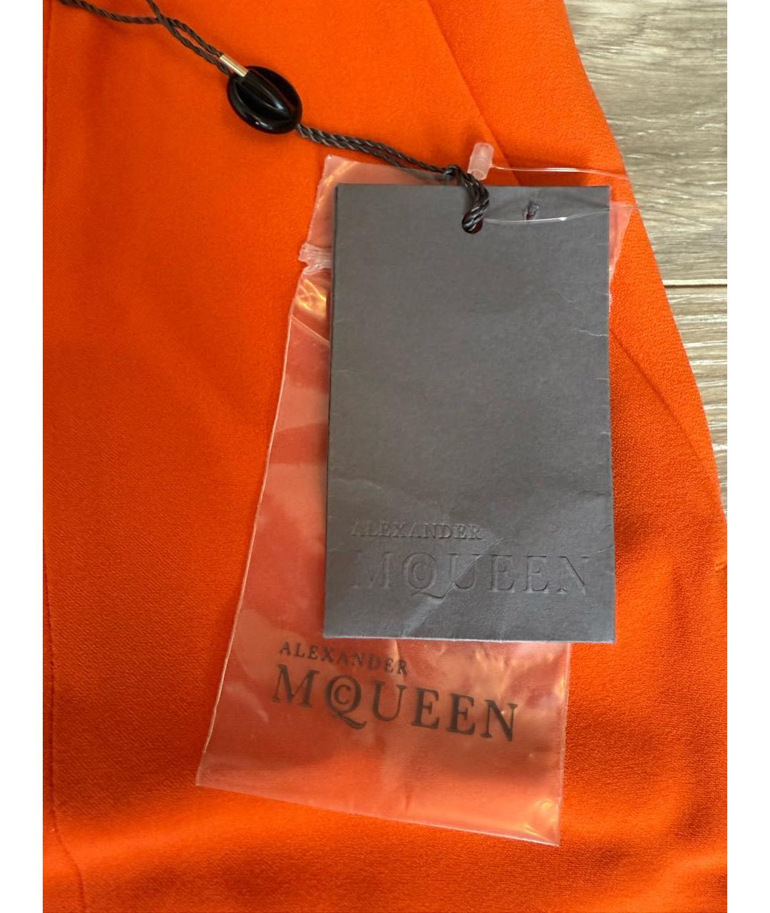 ALEXANDER MCQUEEN Оранжевое прямые брюки, фото 8