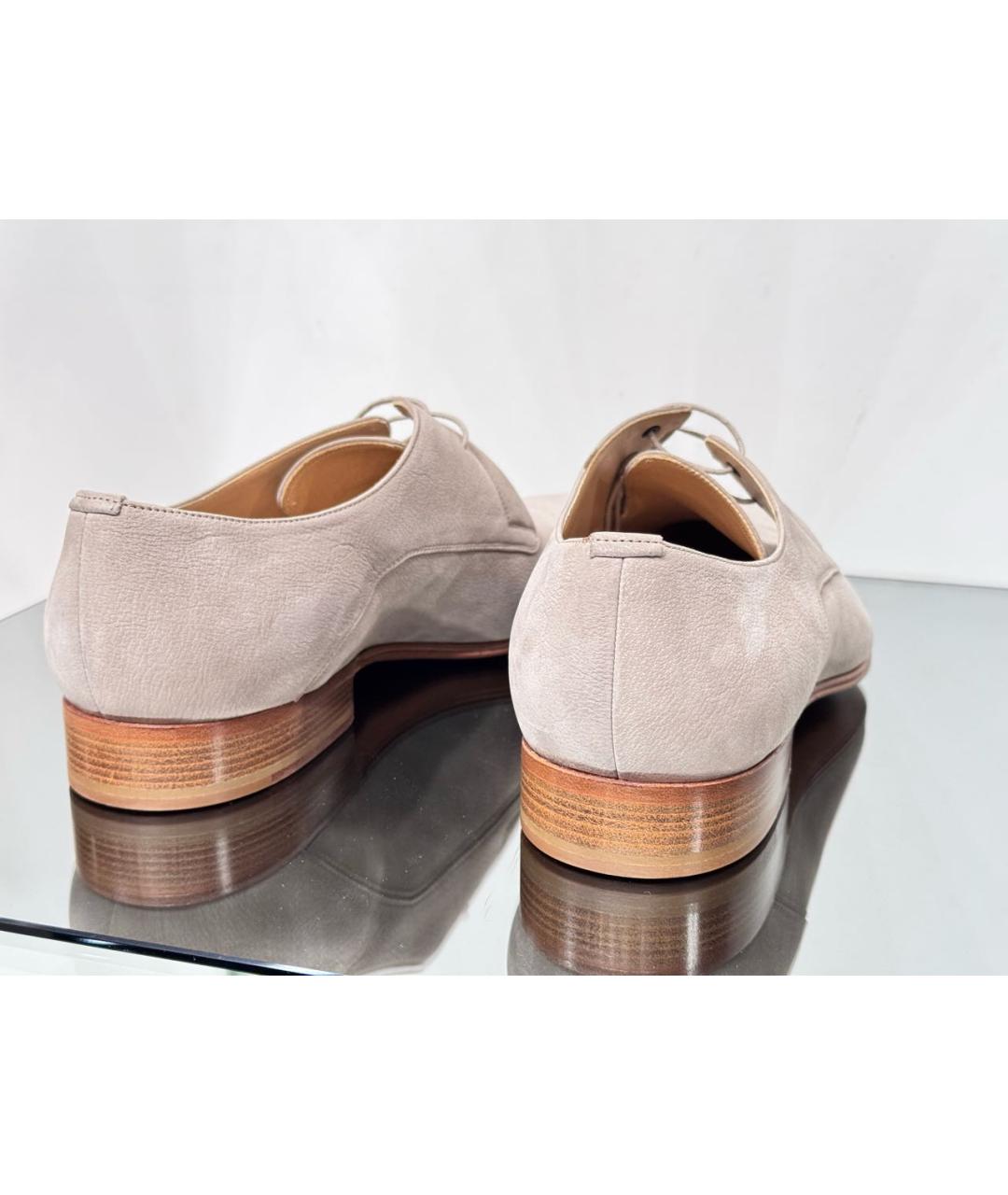 CHRISTIAN DIOR Бежевые нубуковые туфли, фото 4