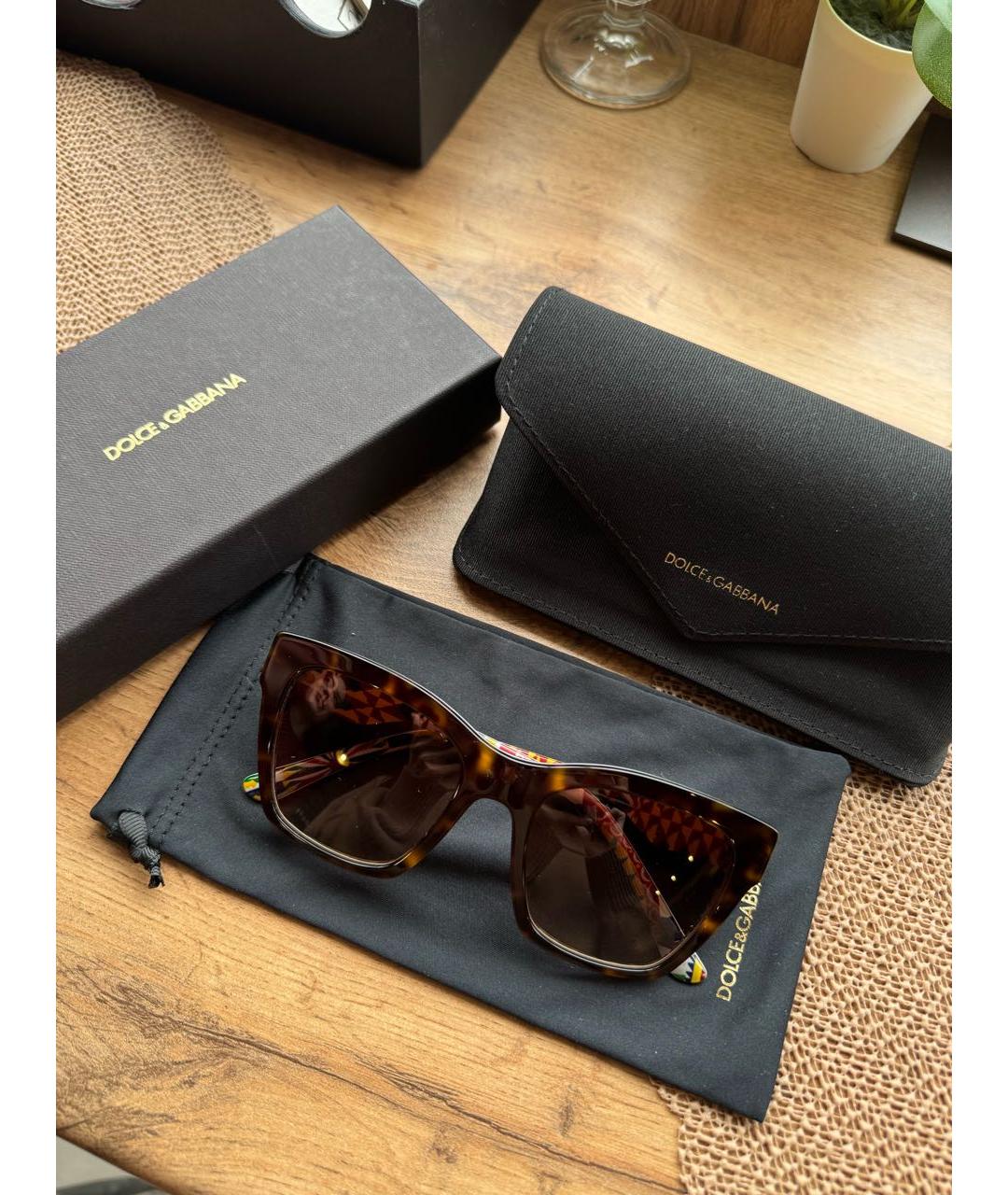 DOLCE&GABBANA Пластиковые солнцезащитные очки, фото 5