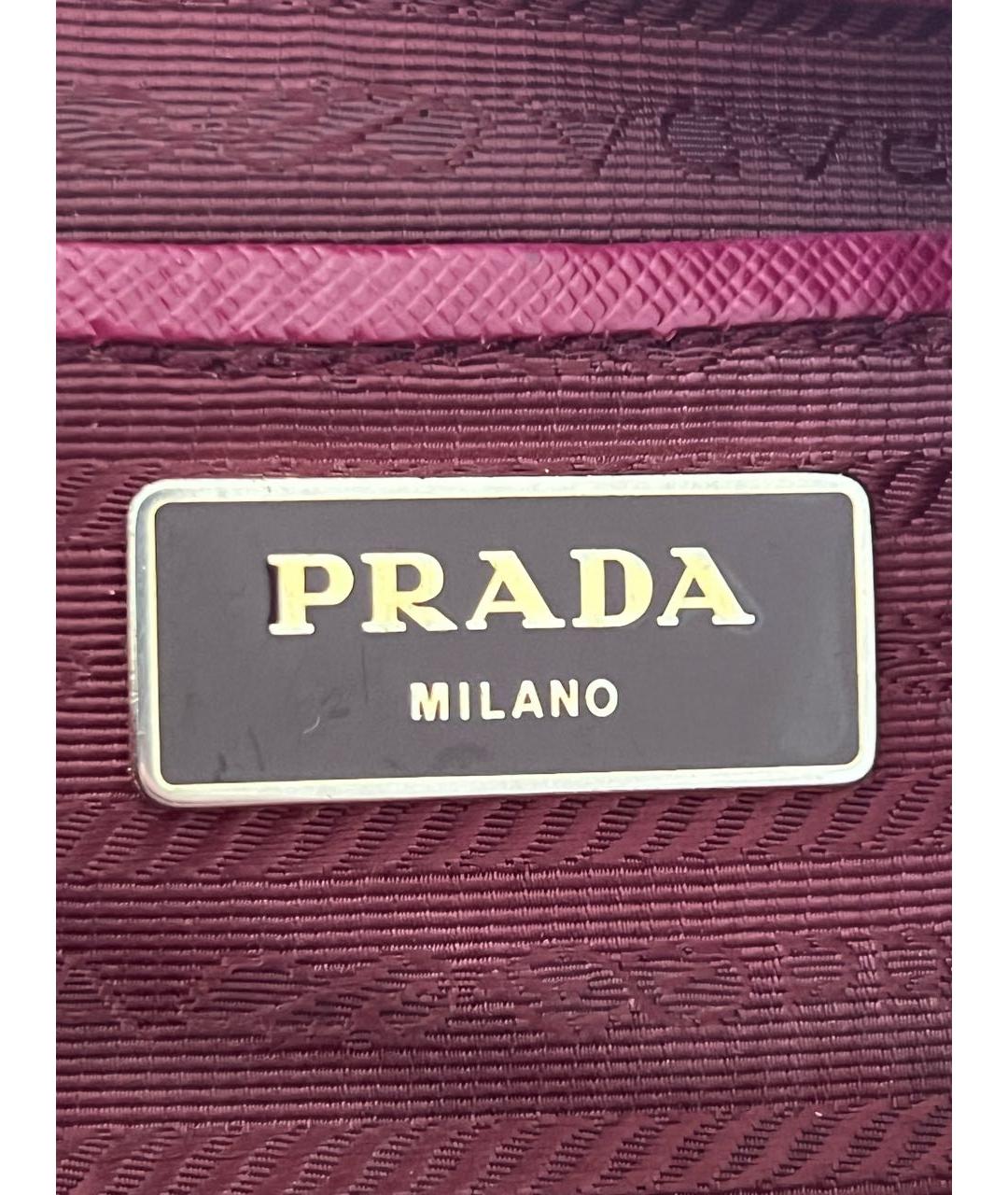 PRADA Розовая кожаная сумка через плечо, фото 4