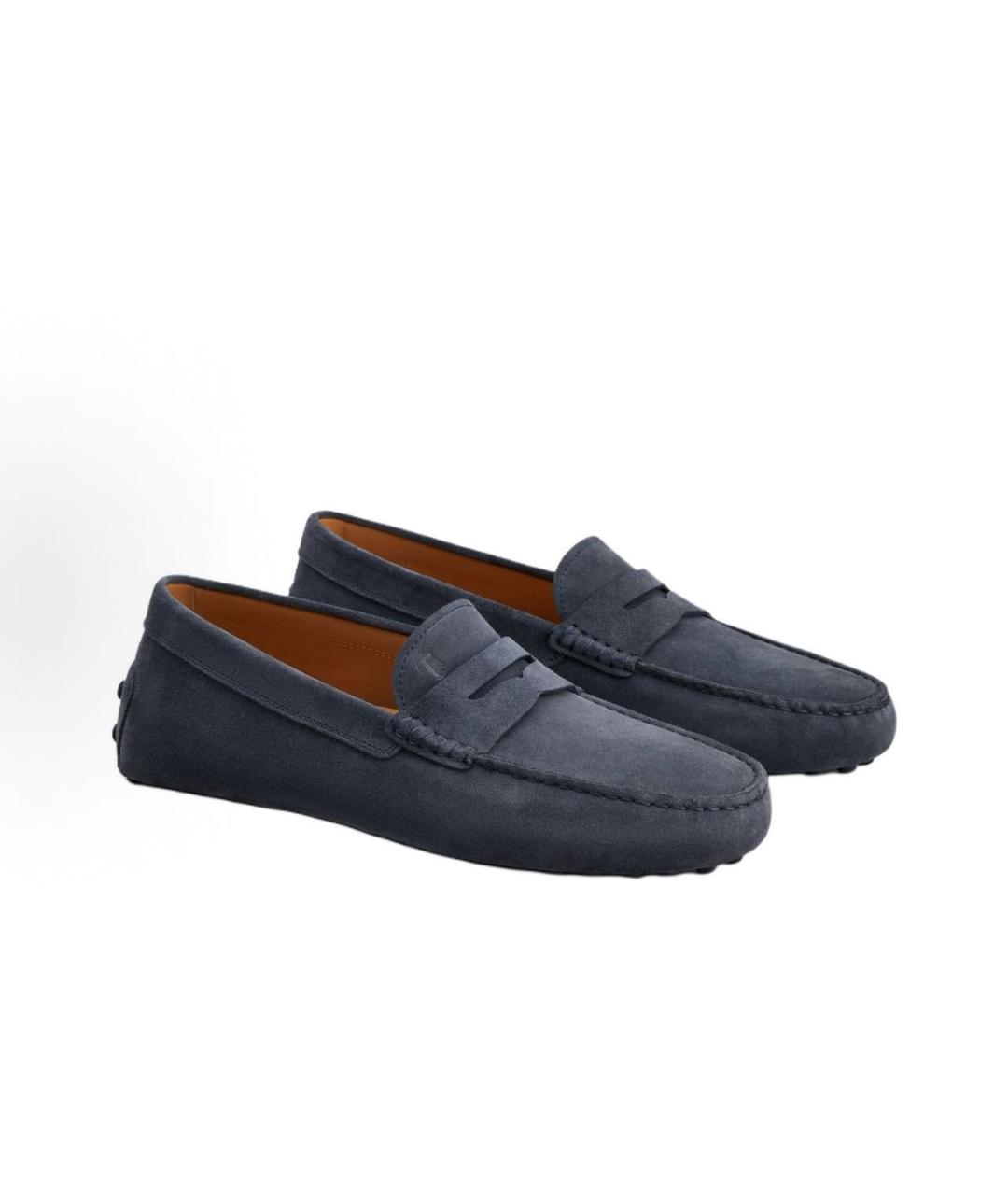 TOD'S Антрацитовые замшевые мокасины, фото 4