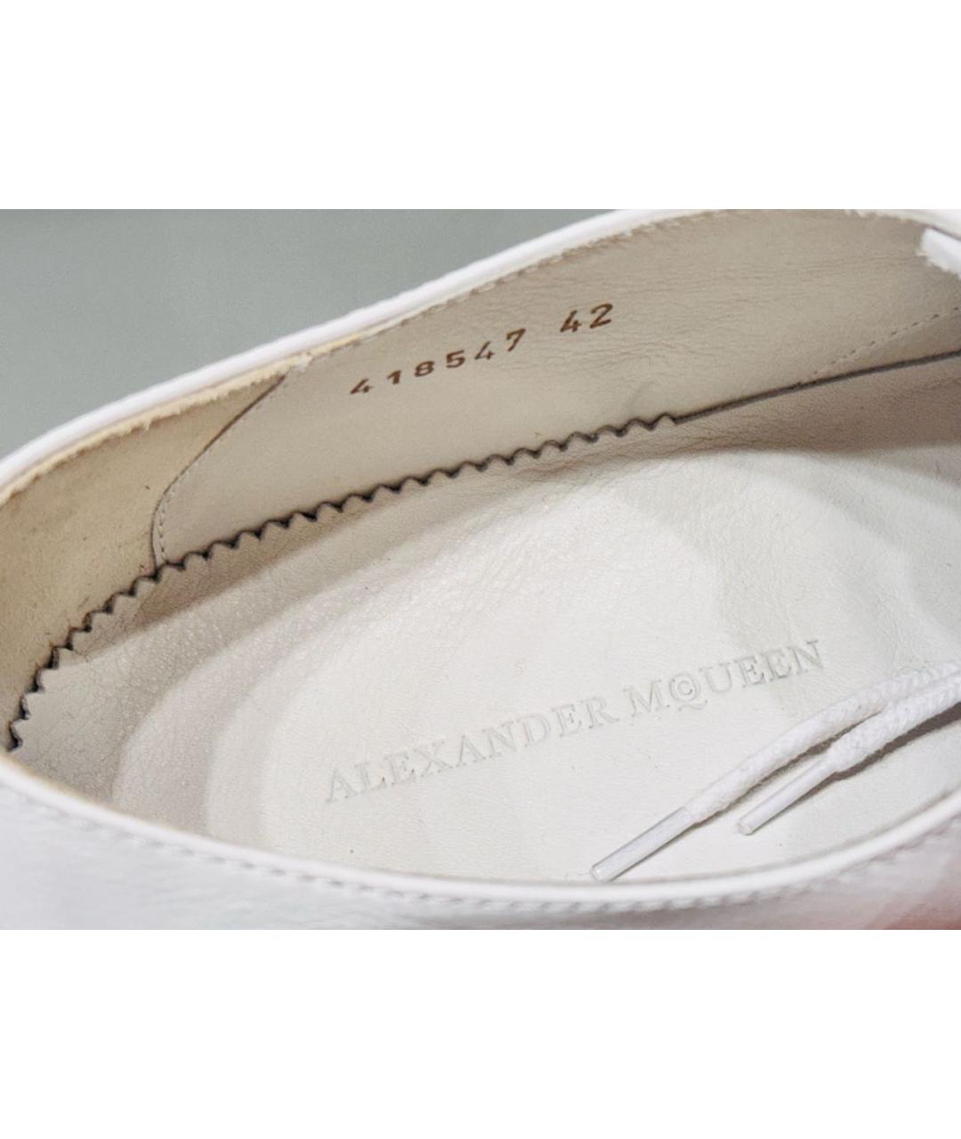 ALEXANDER MCQUEEN Белые кожаные туфли, фото 8