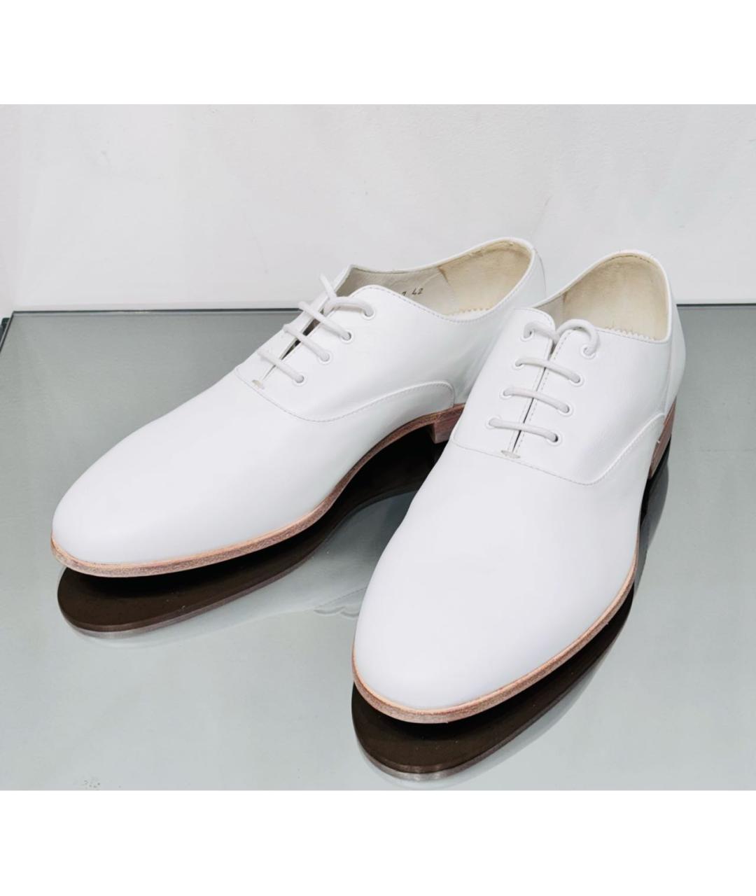 ALEXANDER MCQUEEN Белые кожаные туфли, фото 7