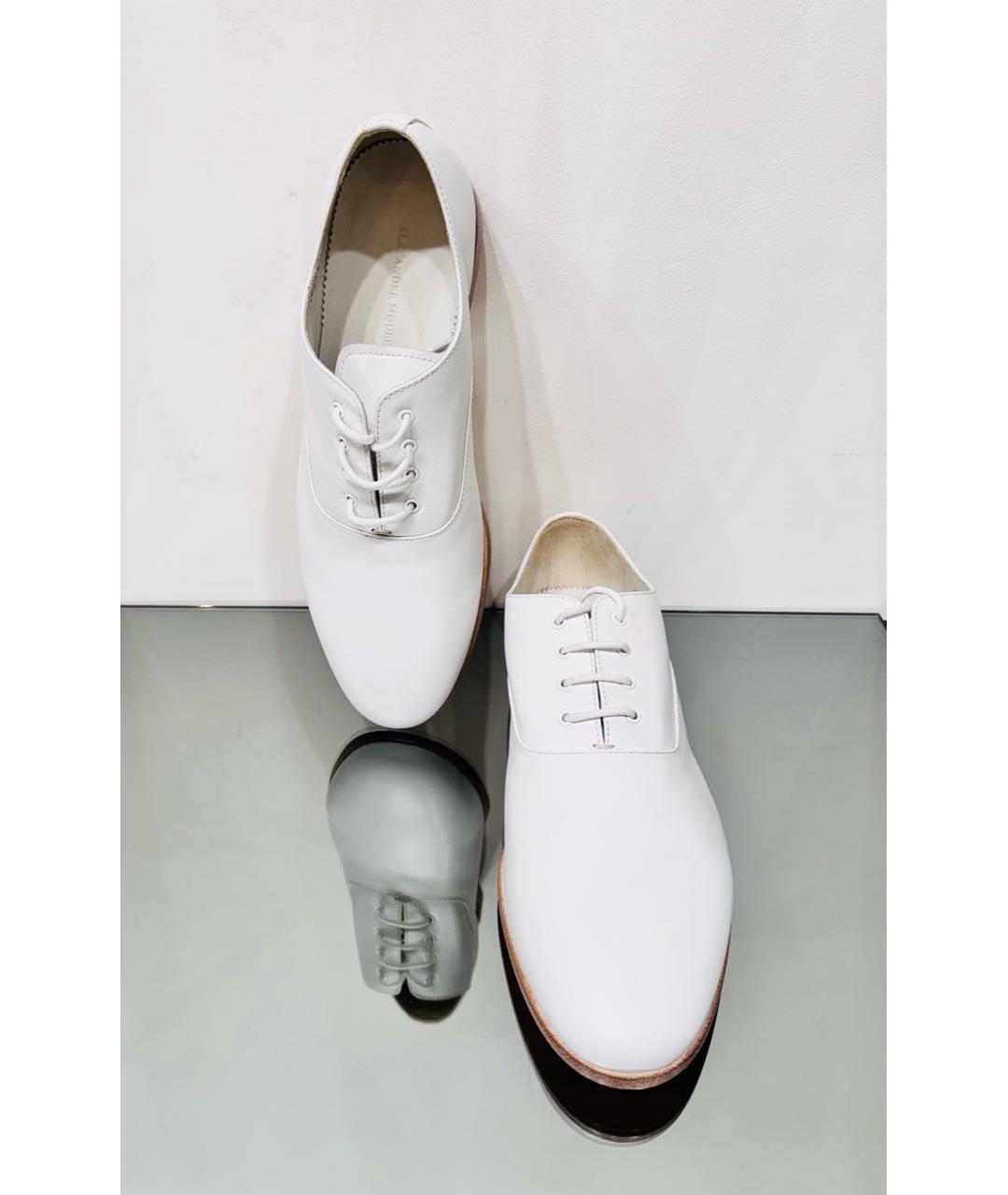 ALEXANDER MCQUEEN Белые кожаные туфли, фото 2