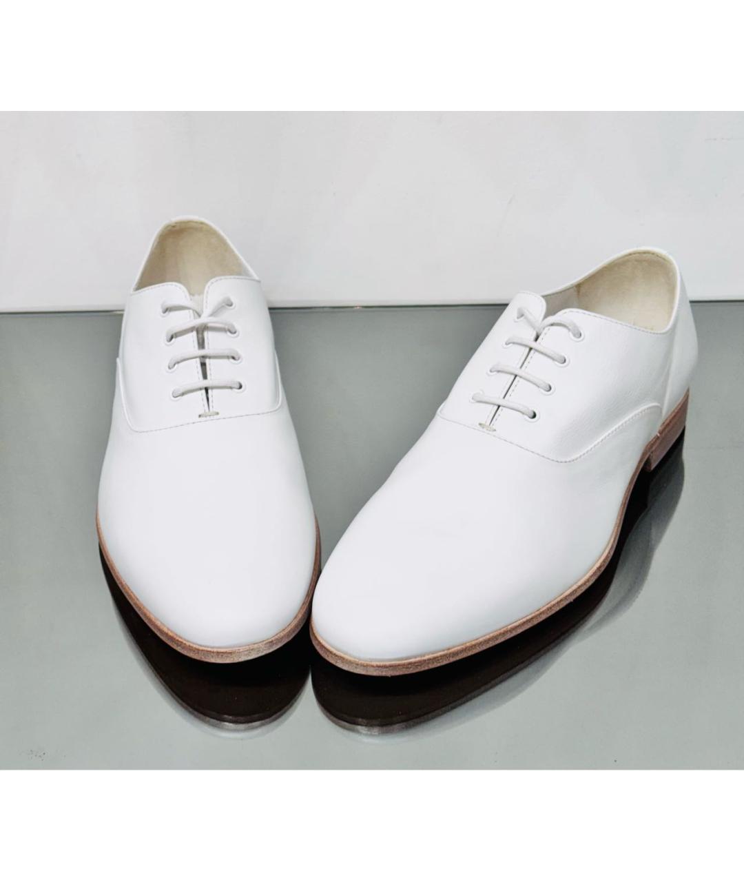 ALEXANDER MCQUEEN Белые кожаные туфли, фото 3