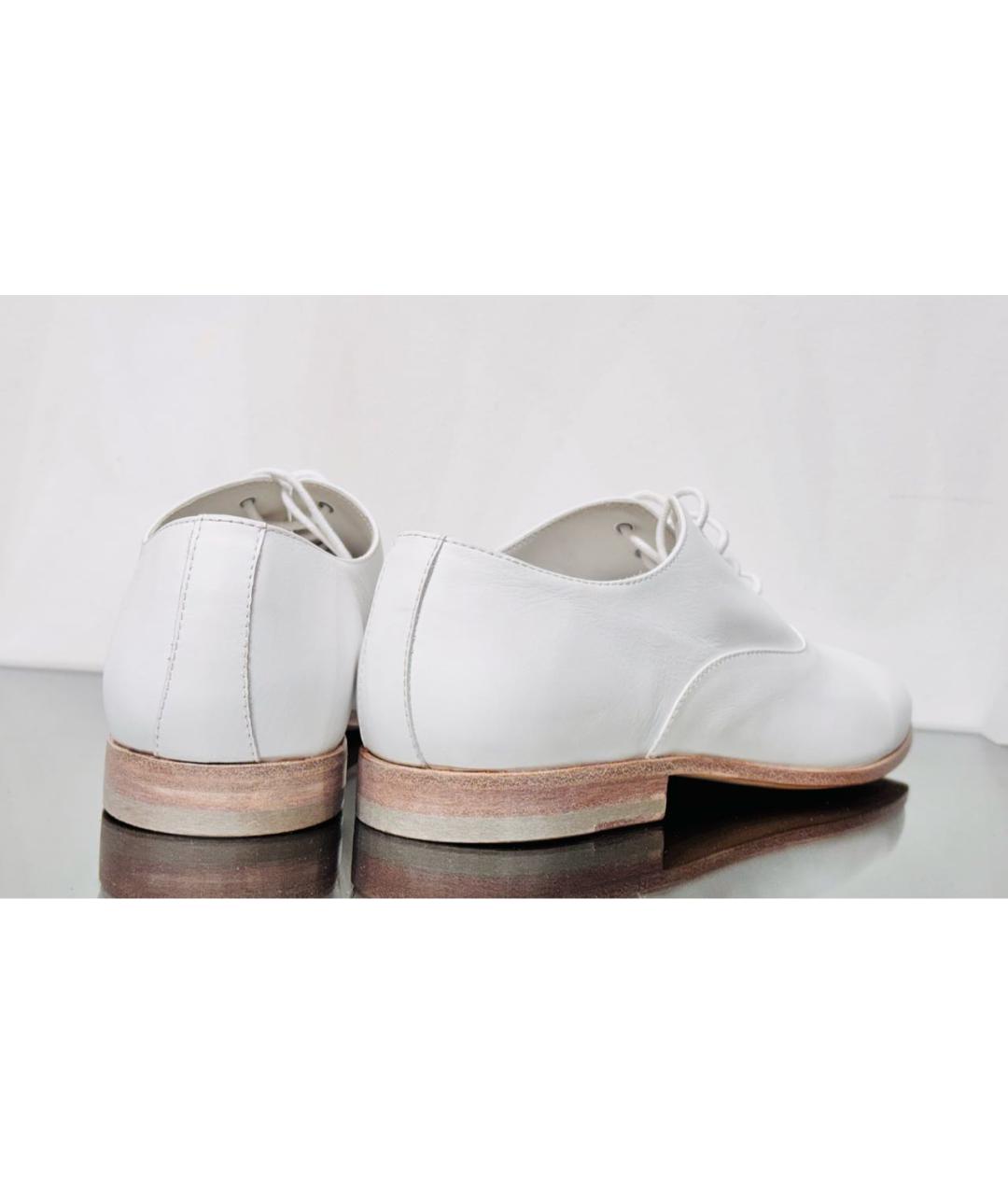 ALEXANDER MCQUEEN Белые кожаные туфли, фото 4