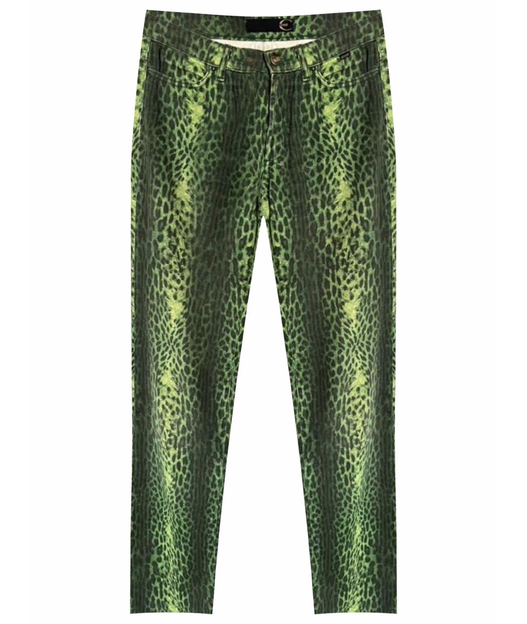 ROBERTO CAVALLI Зеленые прямые джинсы, фото 1