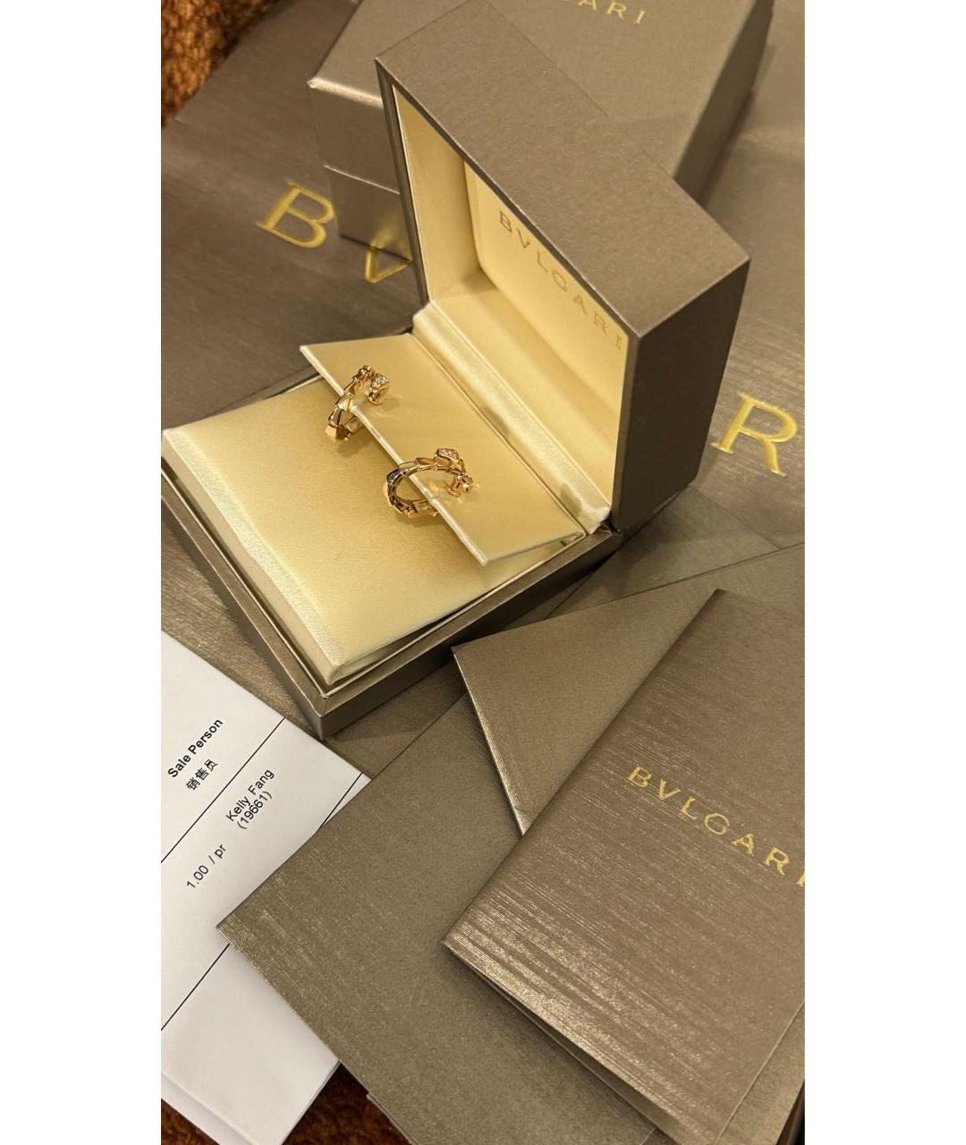 BVLGARI Золотые серьги из розового золота, фото 3