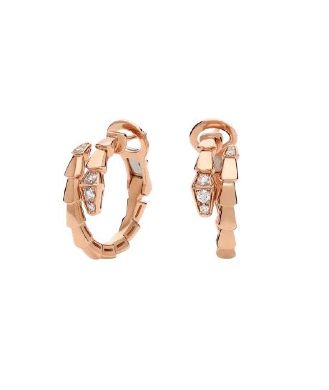 BVLGARI Золотые серьги из розового золота, фото 2