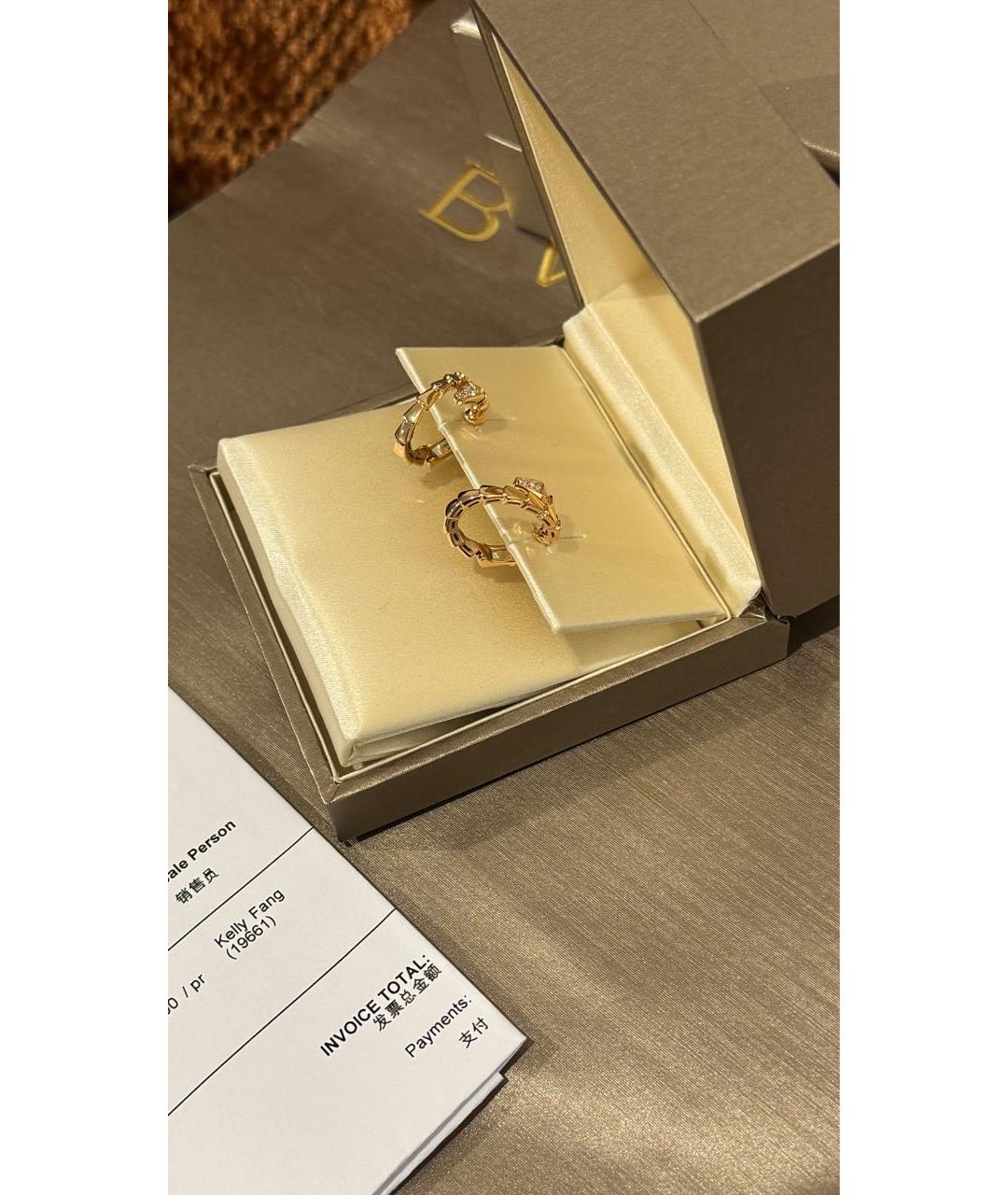 BVLGARI Золотые серьги из розового золота, фото 7