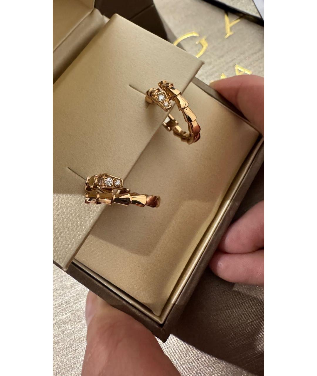 BVLGARI Золотые серьги из розового золота, фото 4