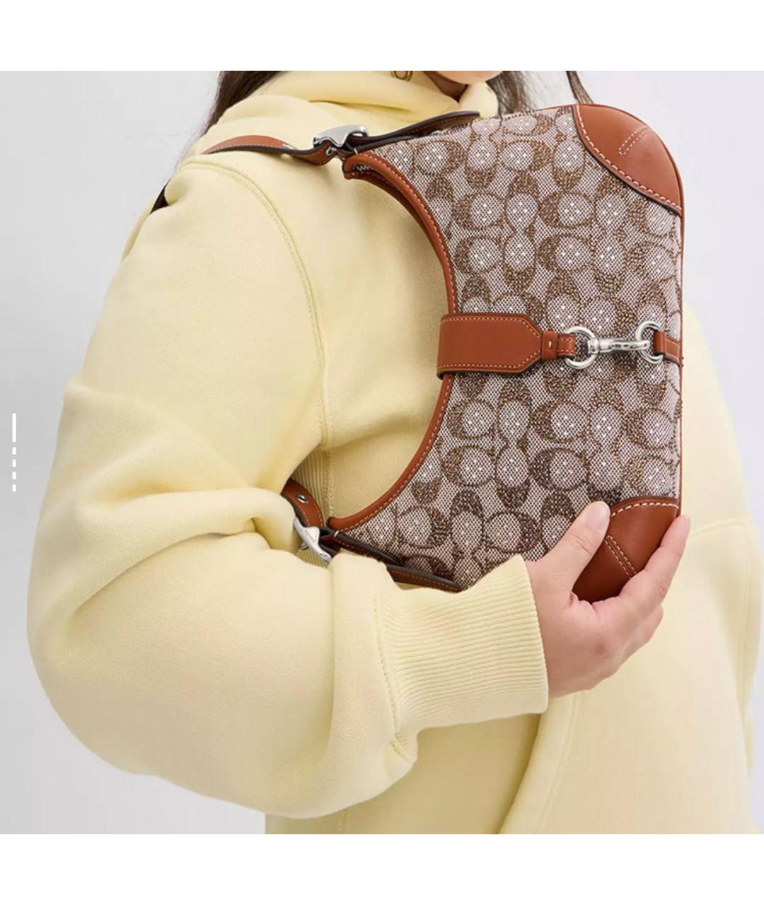 COACH Мульти жаккардовая сумка с короткими ручками, фото 5