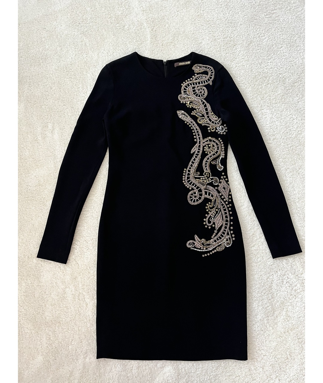 ROBERTO CAVALLI Черное вискозное вечернее платье, фото 5