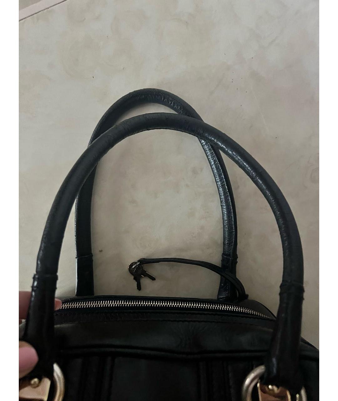 DOLCE&GABBANA Черная кожаная сумка с короткими ручками, фото 5