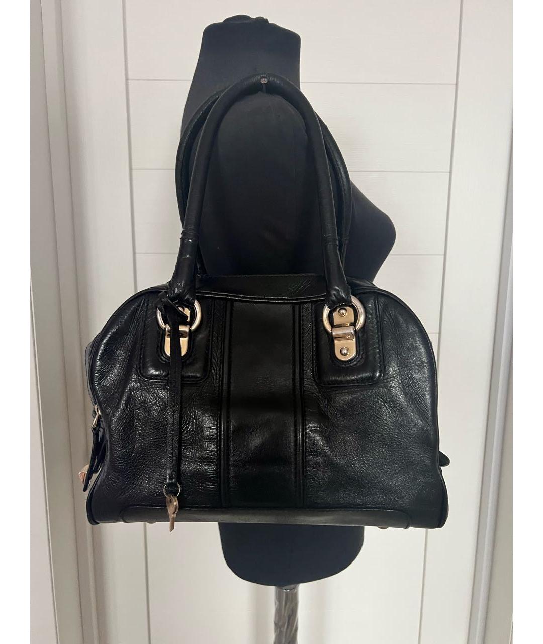 DOLCE&GABBANA Черная кожаная сумка с короткими ручками, фото 8