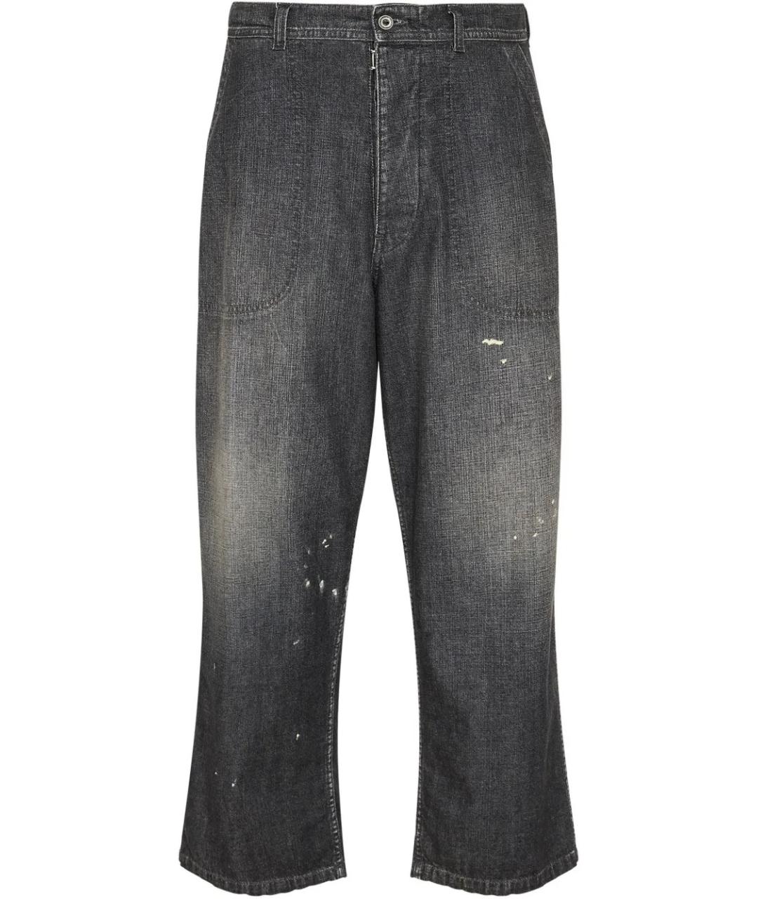 MAISON MARGIELA Серые хлопковые повседневные брюки, фото 1