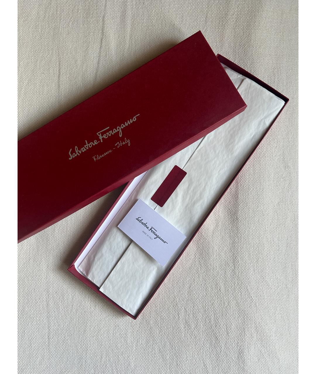 FERRAGAMO Темно-синий шелковый галстук, фото 4