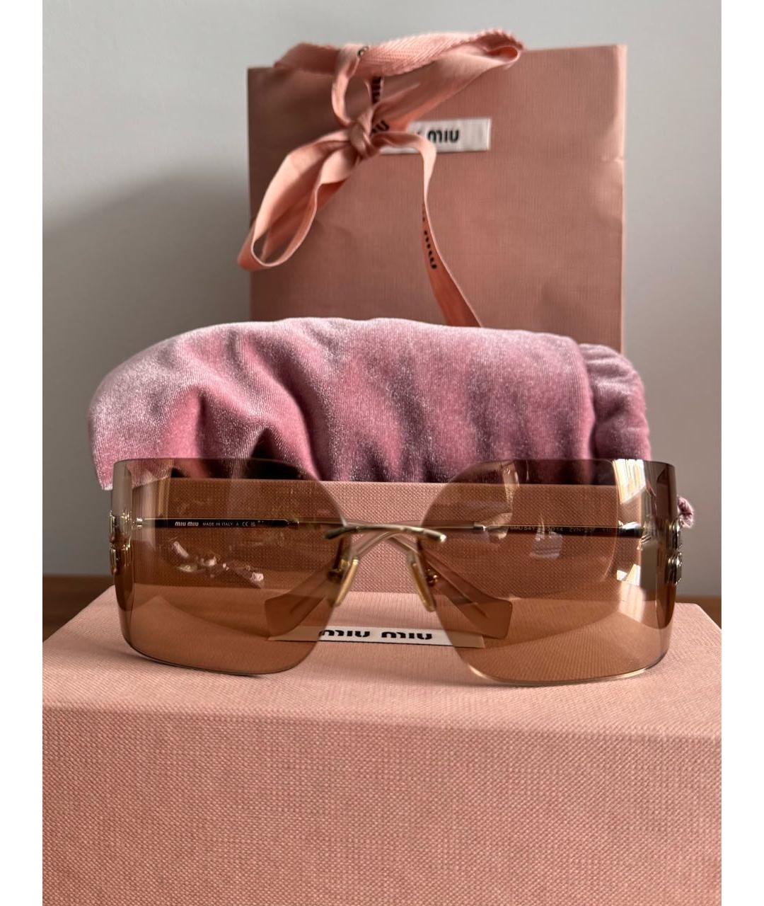 MIU MIU Коричневые солнцезащитные очки, фото 2
