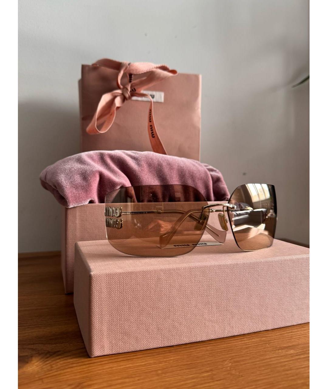 MIU MIU Коричневые солнцезащитные очки, фото 4