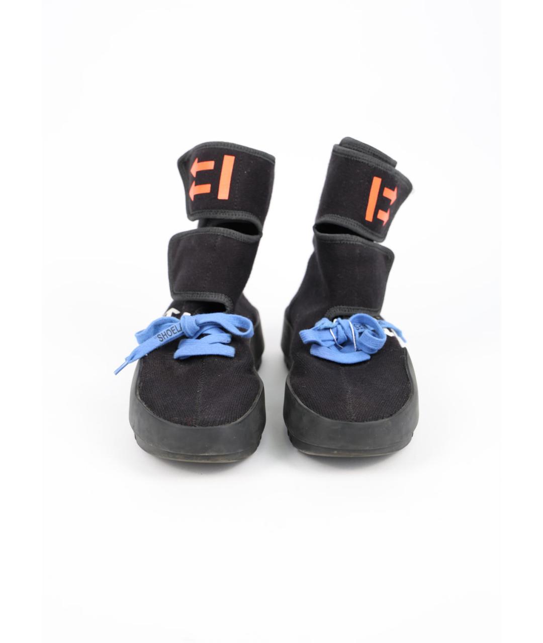 OFF-WHITE Черные текстильные кроссовки, фото 2